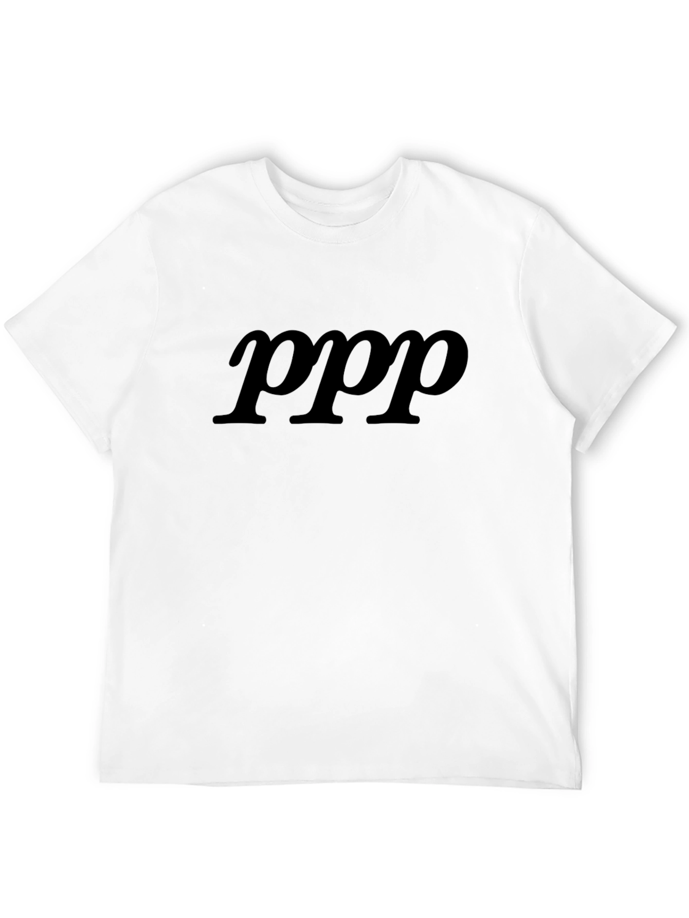 Minimalist Black T-Shirt with ppp Design