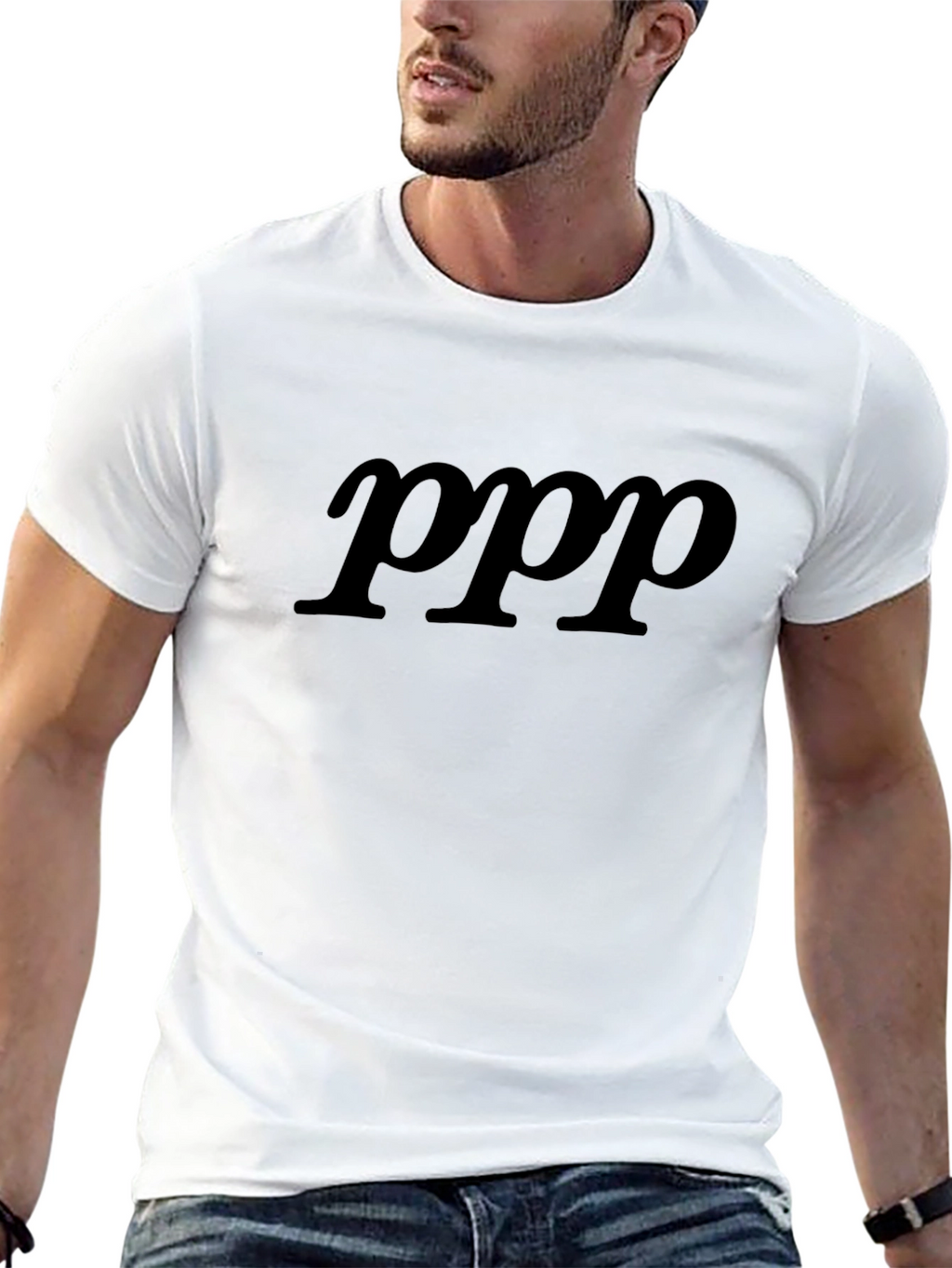 Minimalist Black T-Shirt with ppp Design