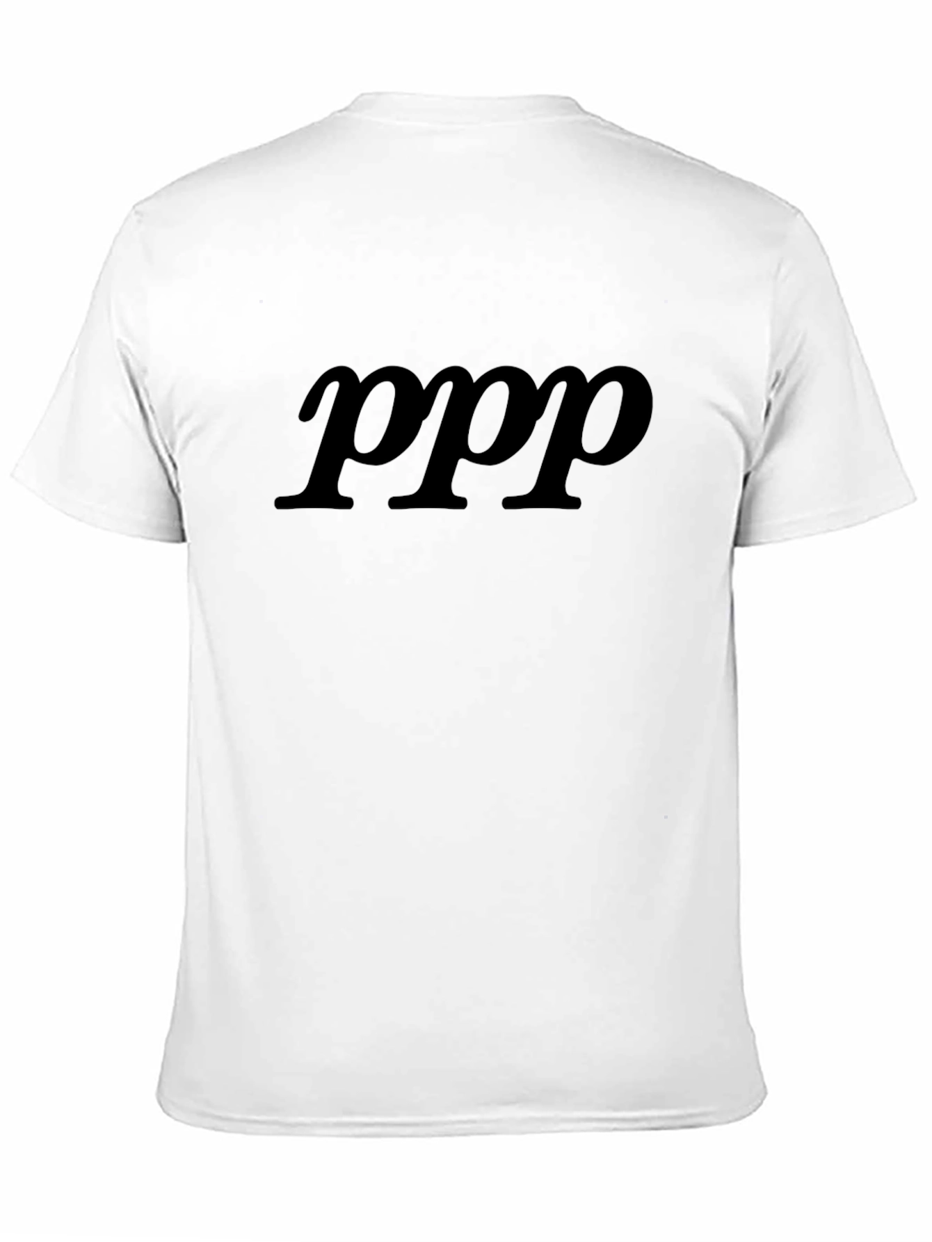Minimalist Black T-Shirt with ppp Design