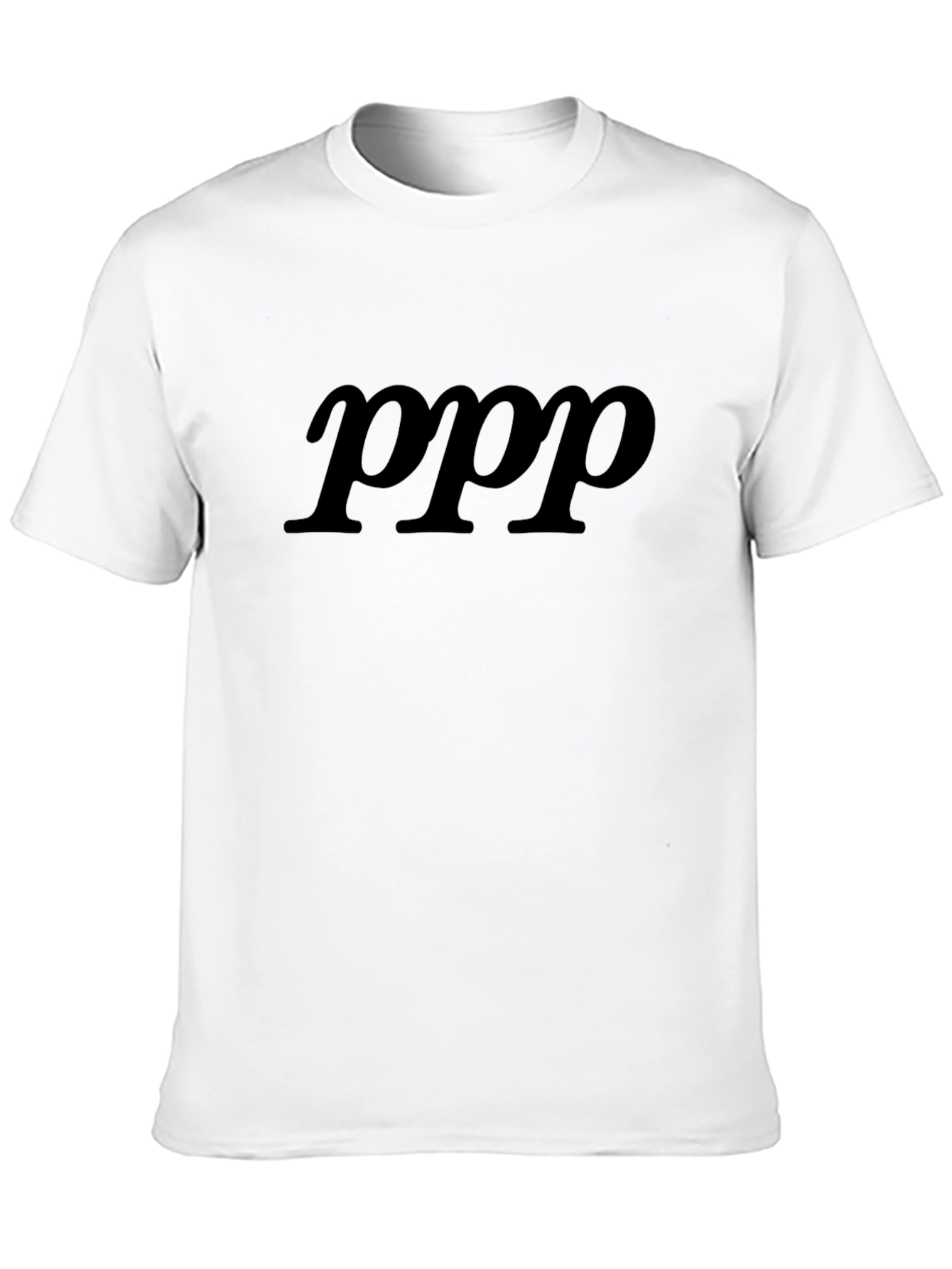 Minimalist Black T-Shirt with ppp Design