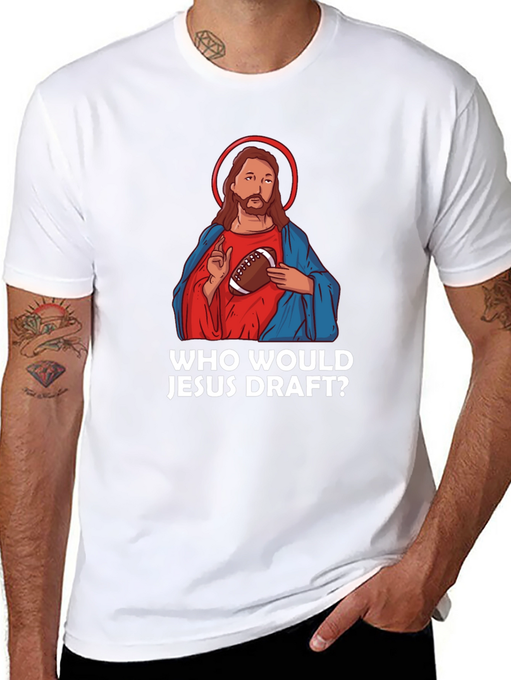 Who Would Jesus Draft? Football T-Shirt
