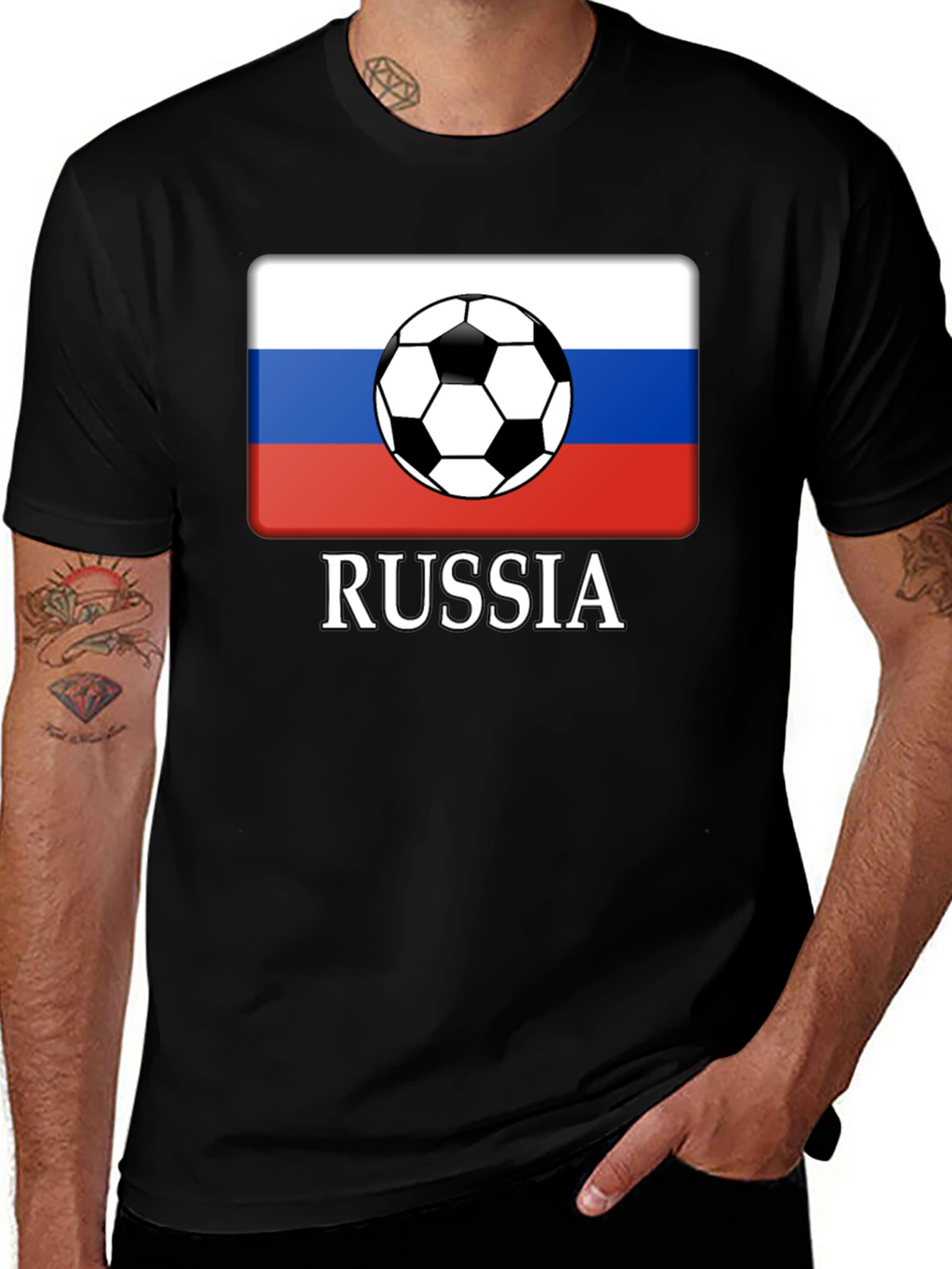Russia Soccer T-Shirt - Patriotic Football Tee