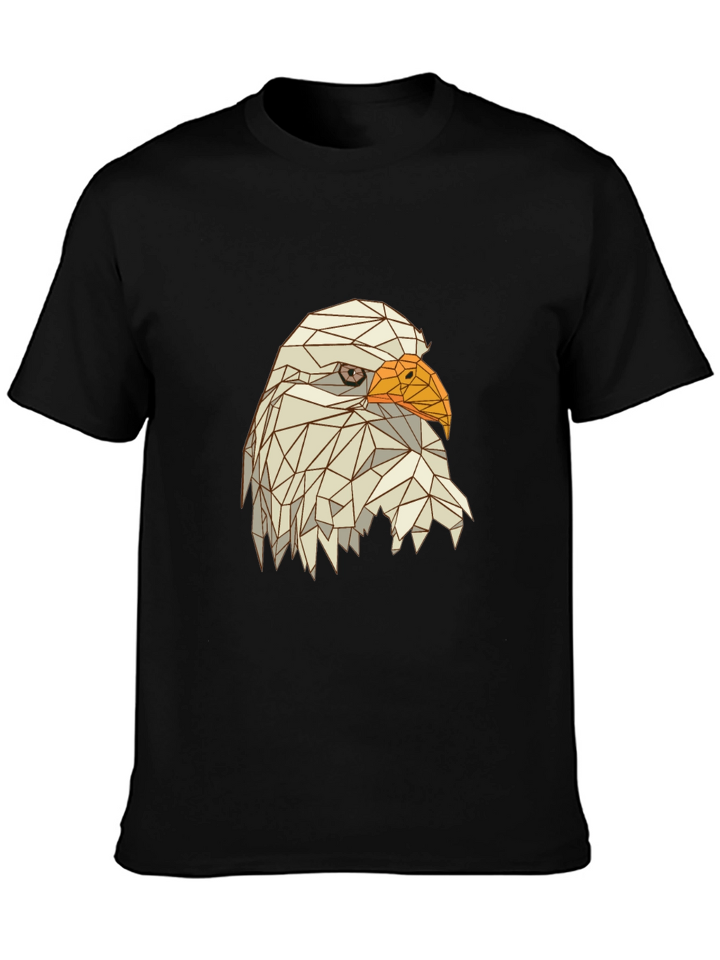 Geometric Eagle Graphic Tee - Mens Black T-Shirt
