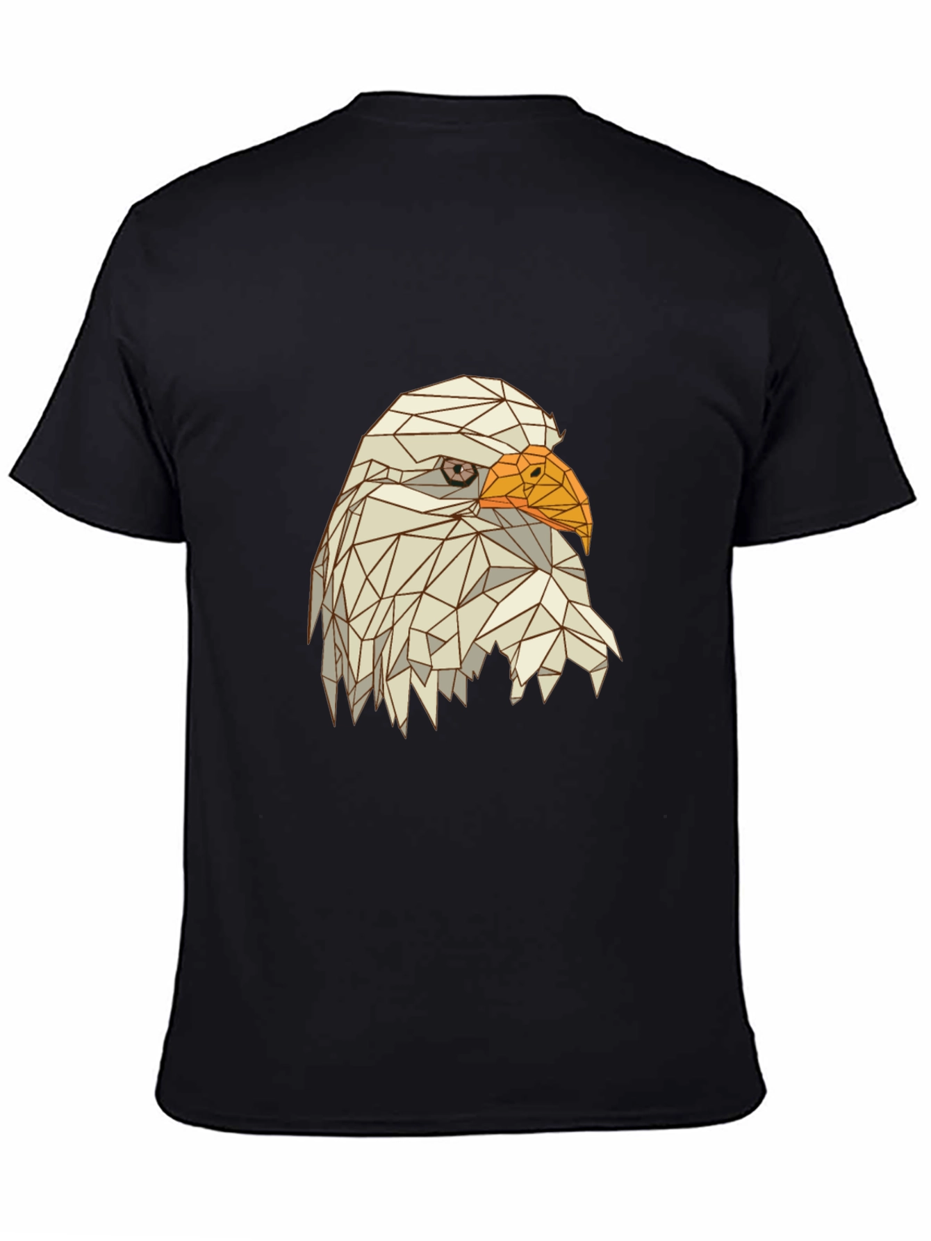 Geometric Eagle Graphic Tee - Mens Black T-Shirt
