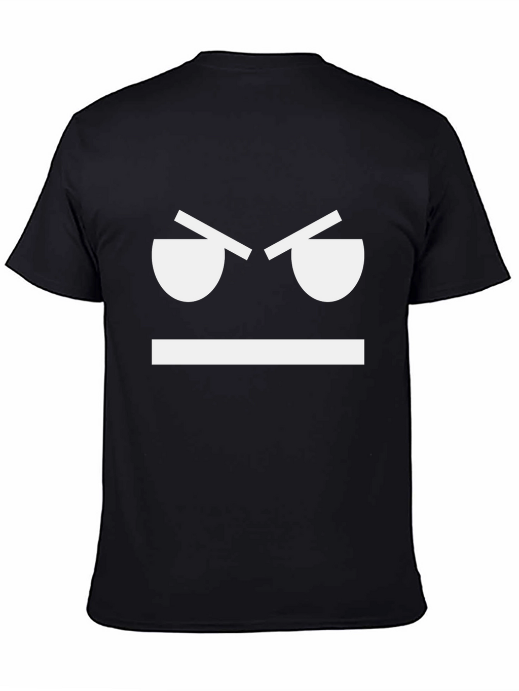 Angry Face Graphic Tee - Mens Black T-Shirt