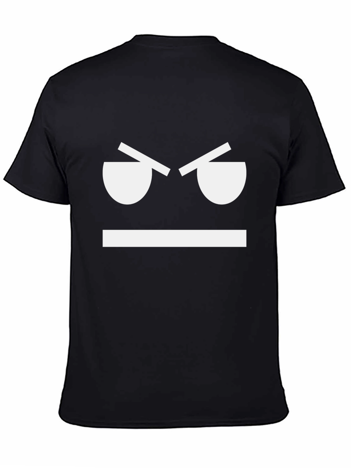 Angry Face Graphic Tee - Mens Black T-Shirt