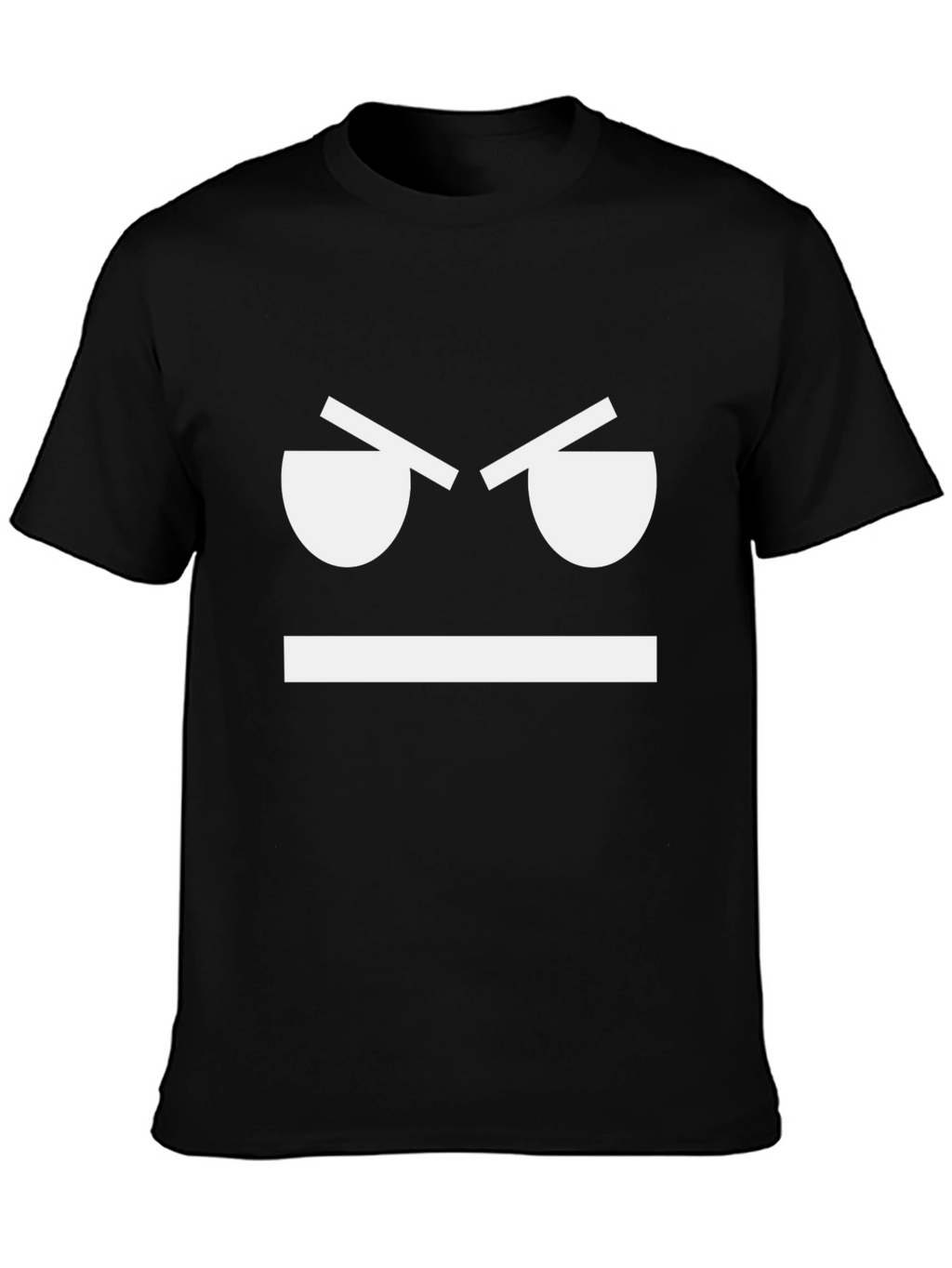 Angry Face Graphic Tee - Mens Black T-Shirt