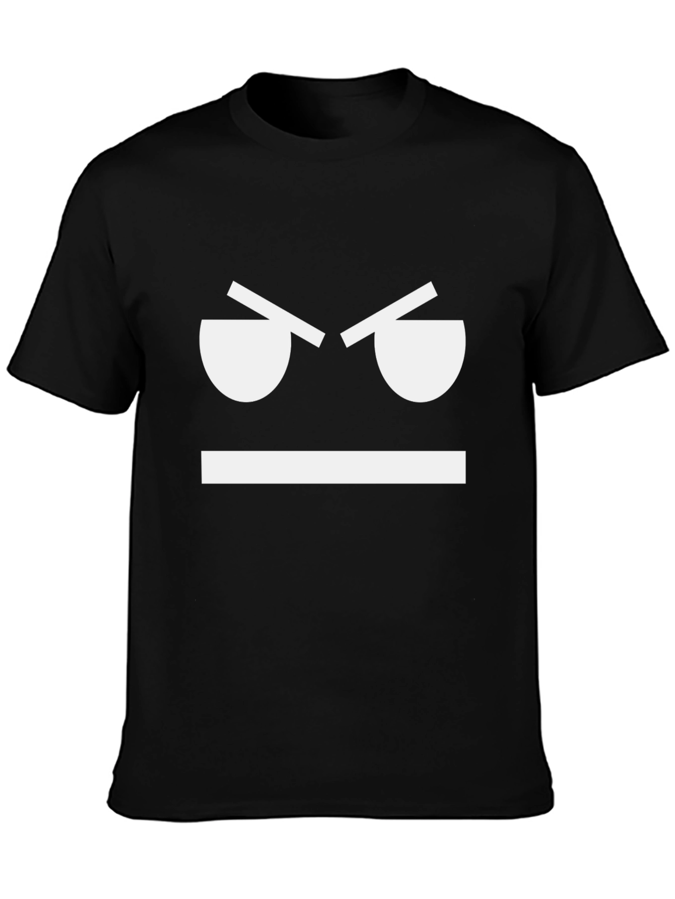 Angry Face Graphic Tee - Mens Black T-Shirt