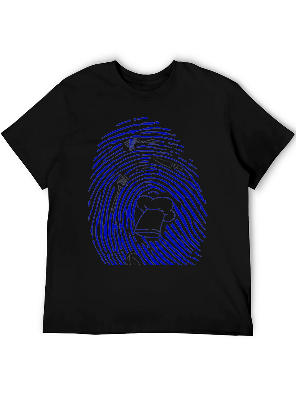Blue Fingerprint Chef T-Shirt