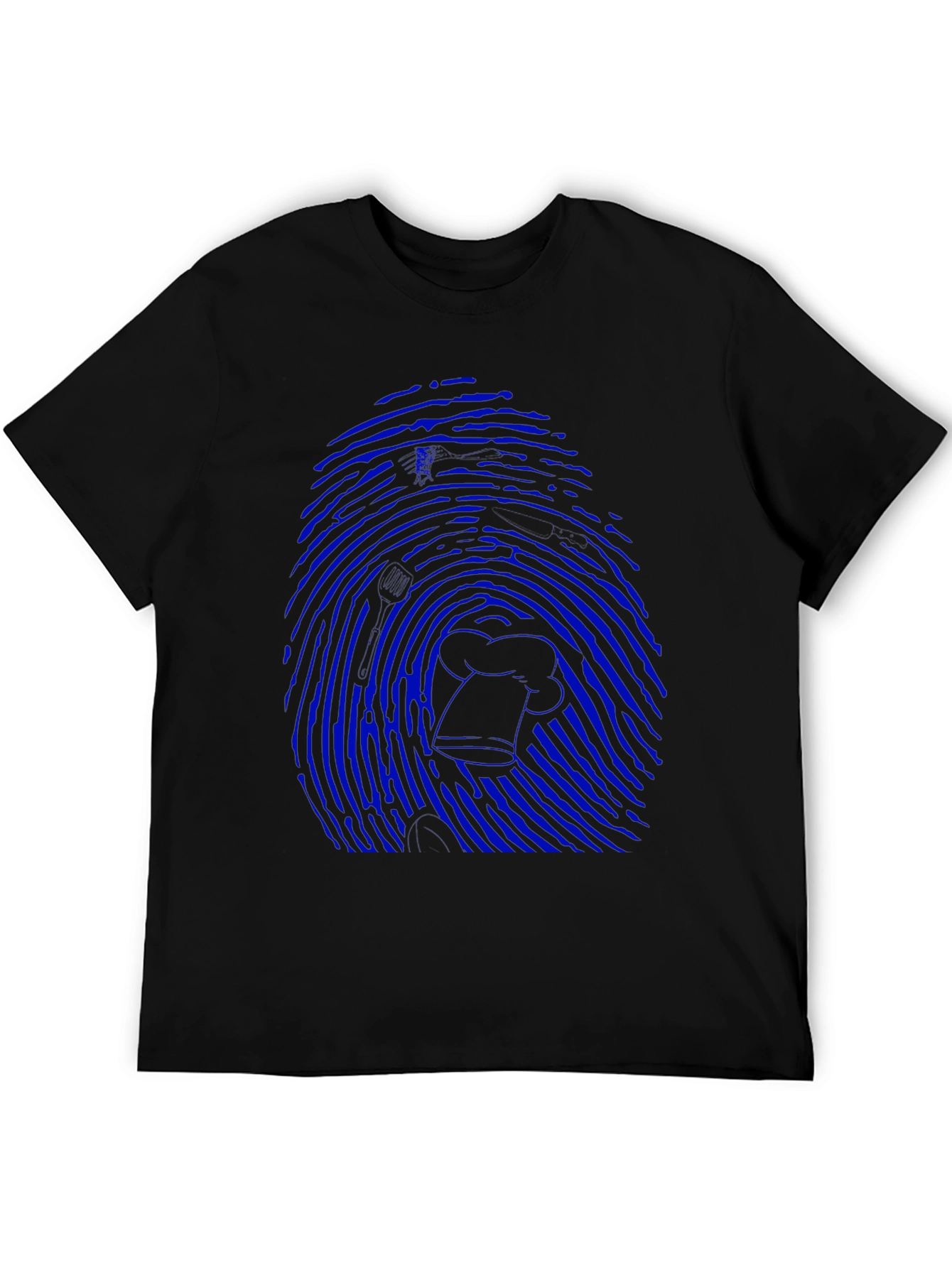 Blue Fingerprint Chef T-Shirt
