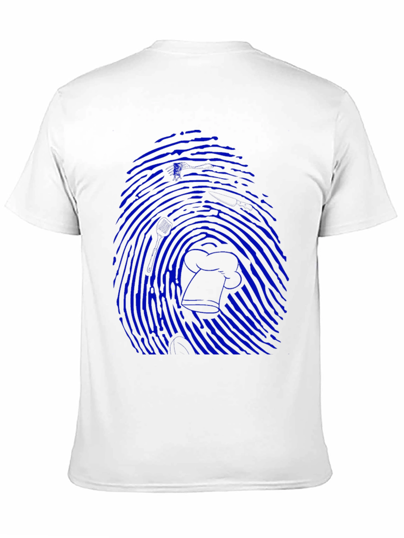 Blue Fingerprint Chef T-Shirt