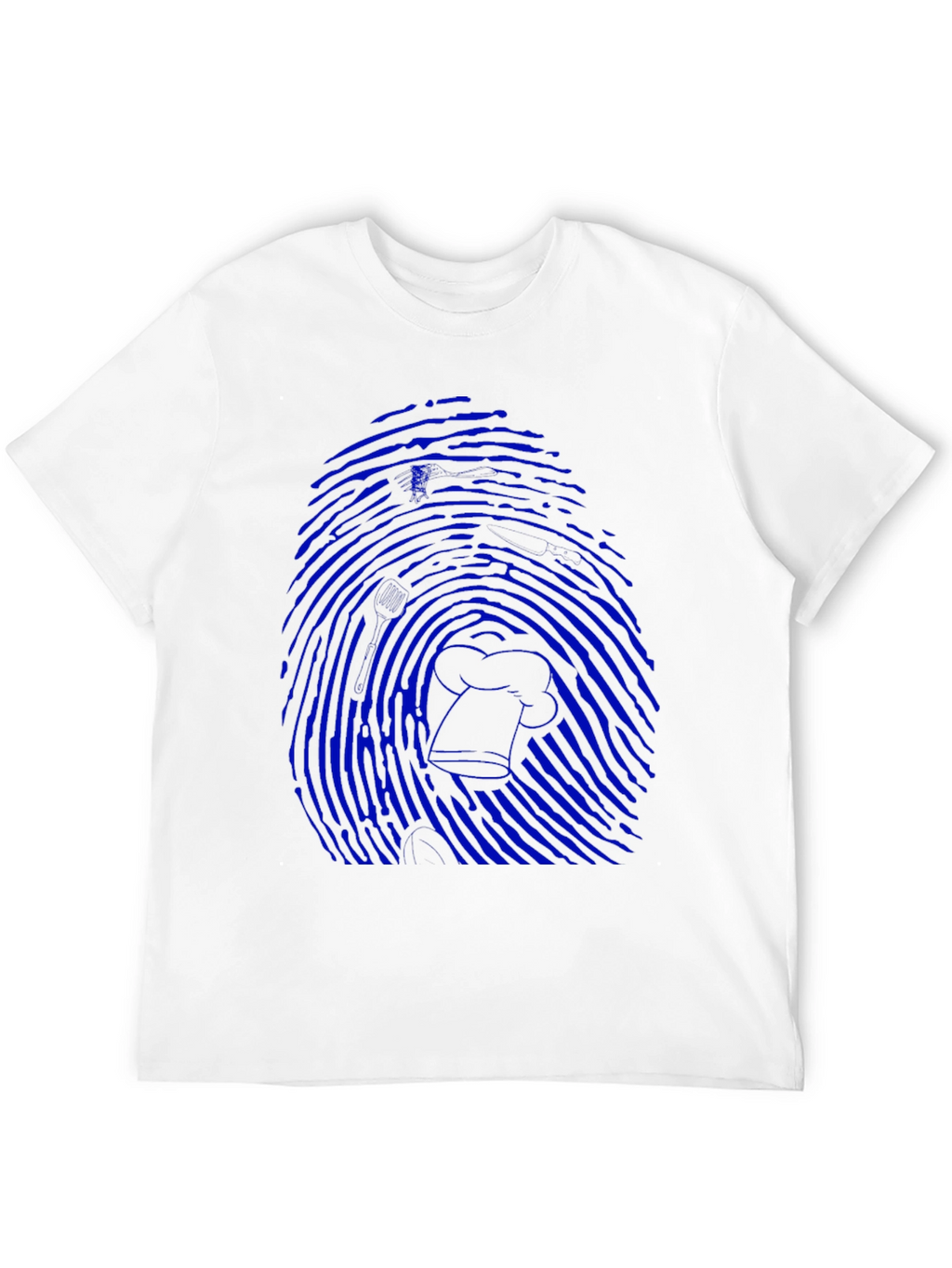 Blue Fingerprint Chef T-Shirt