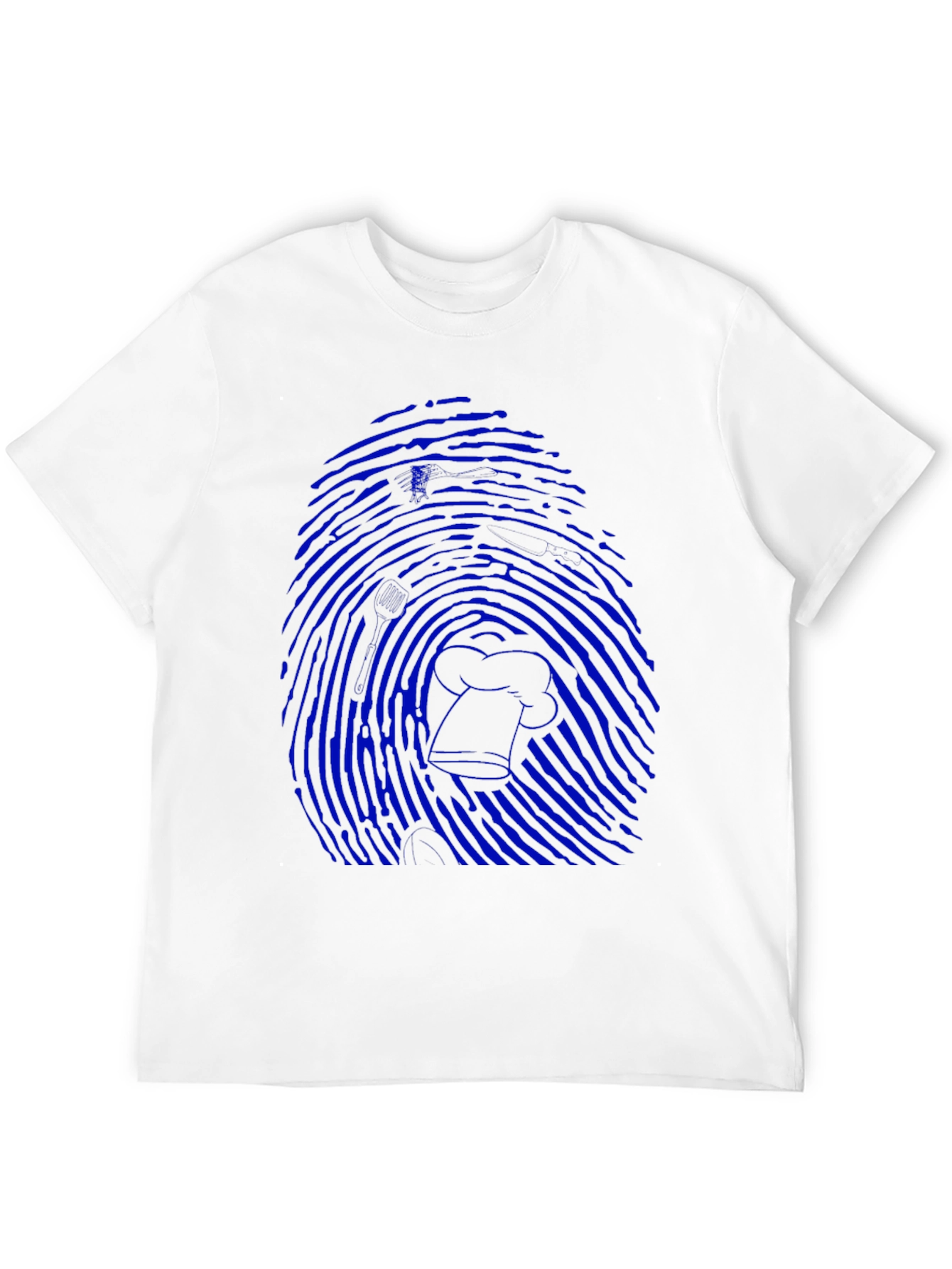 Blue Fingerprint Chef T-Shirt