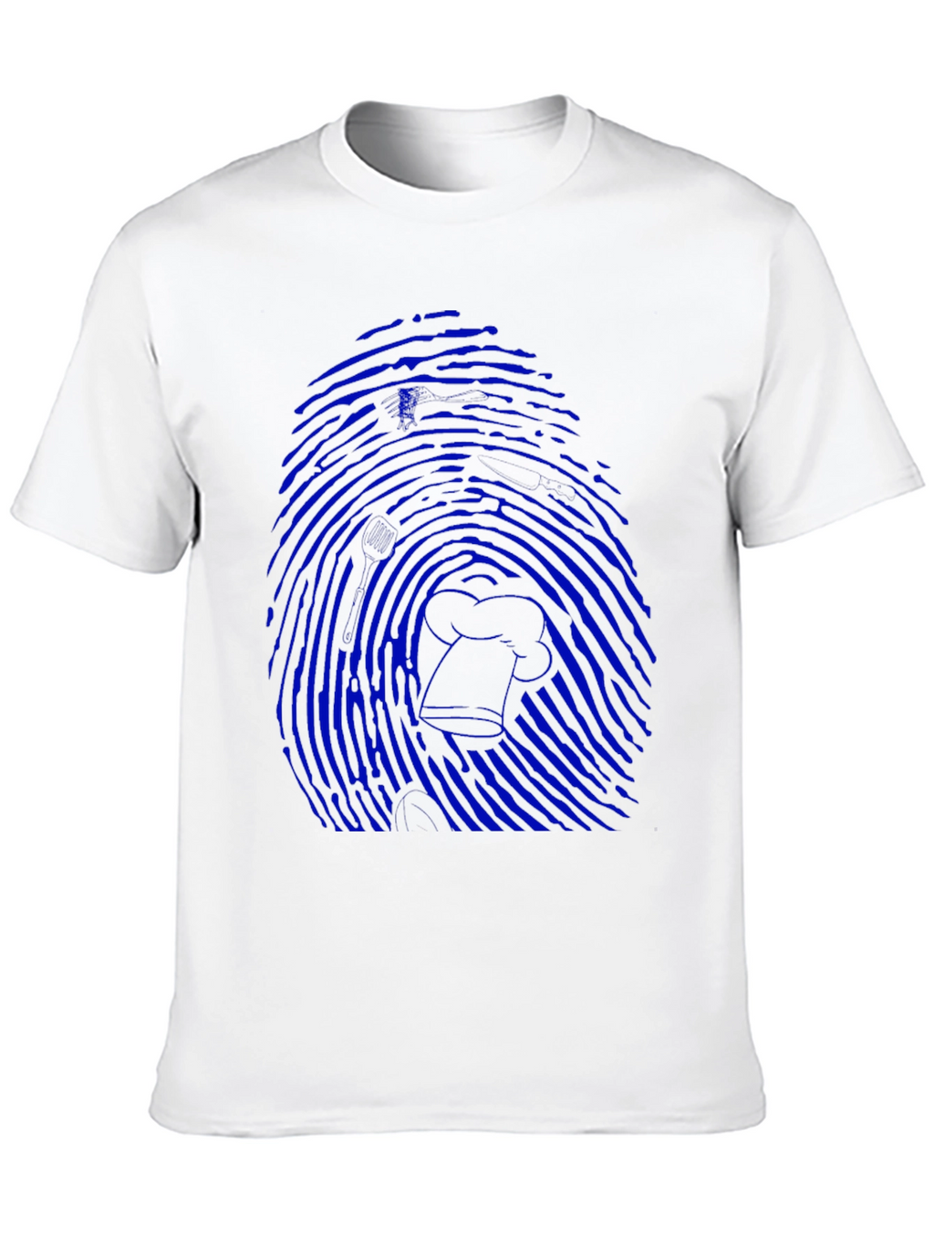Blue Fingerprint Chef T-Shirt