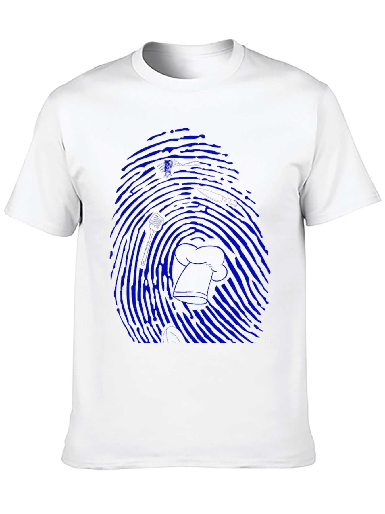 Blue Fingerprint Chef T-Shirt