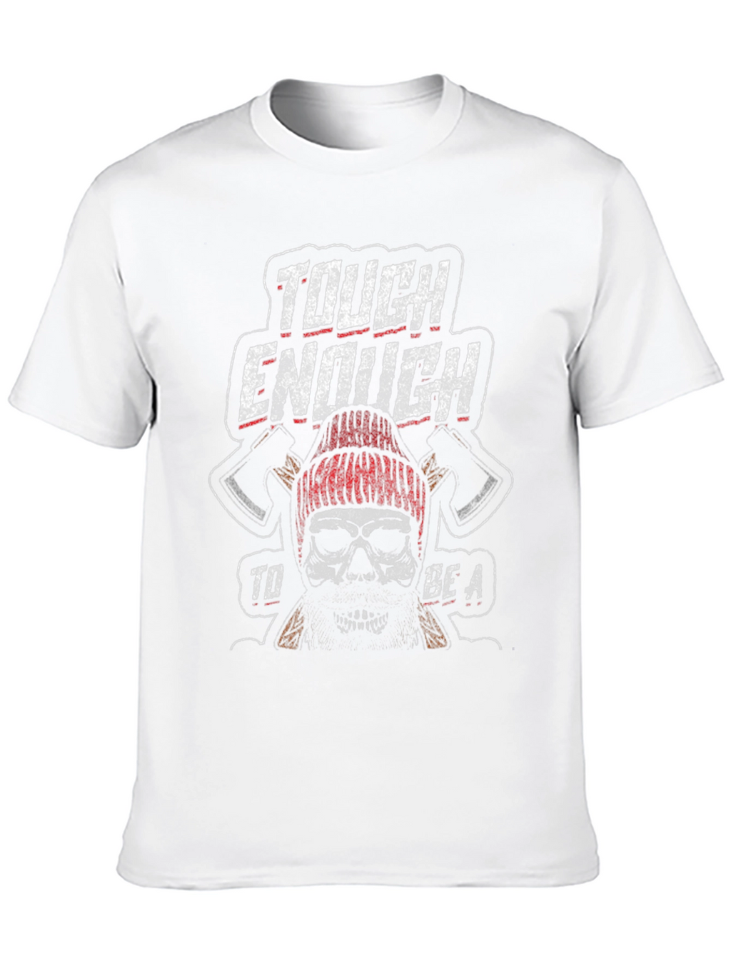 Tough Enough Lumberjack Skull Graphic Tee