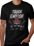 Tough Enough Lumberjack Skull Graphic Tee