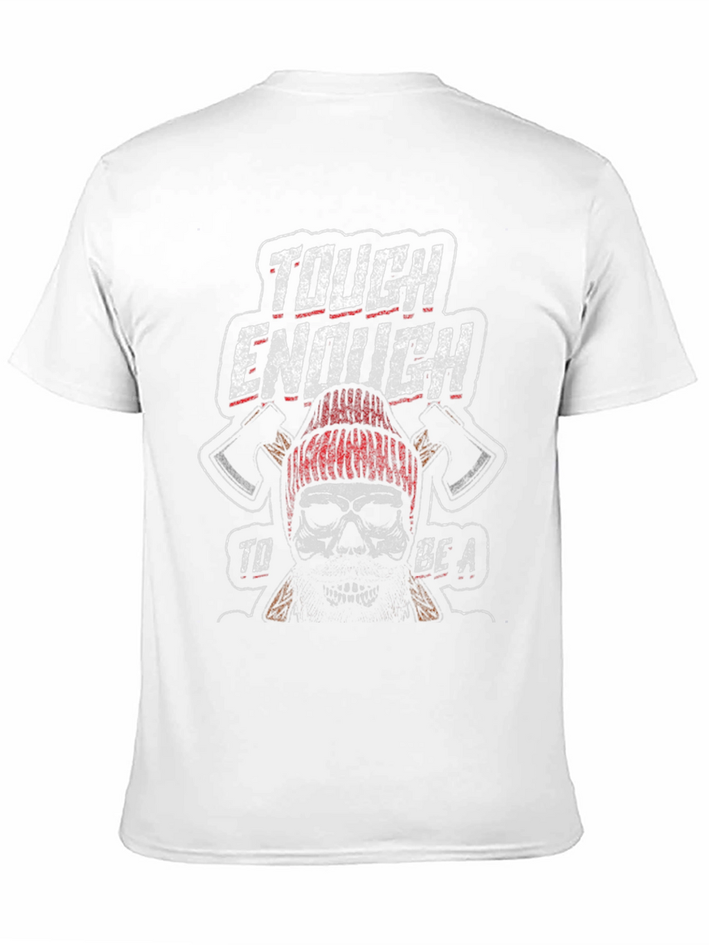 Tough Enough Lumberjack Skull Graphic Tee