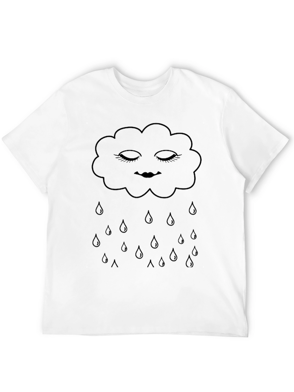 Rain Cloud Graphic Black T-Shirt
