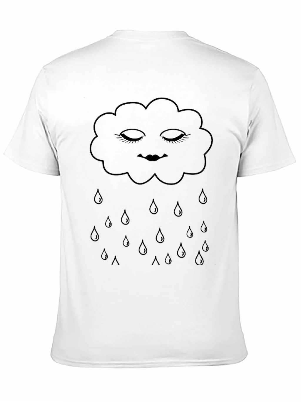 Rain Cloud Graphic Black T-Shirt