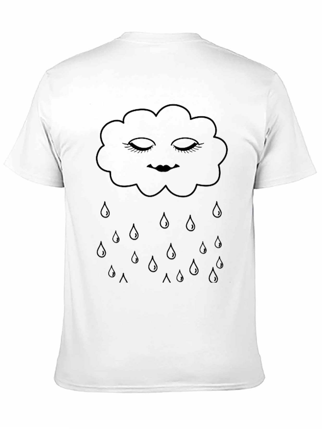 Rain Cloud Graphic Black T-Shirt