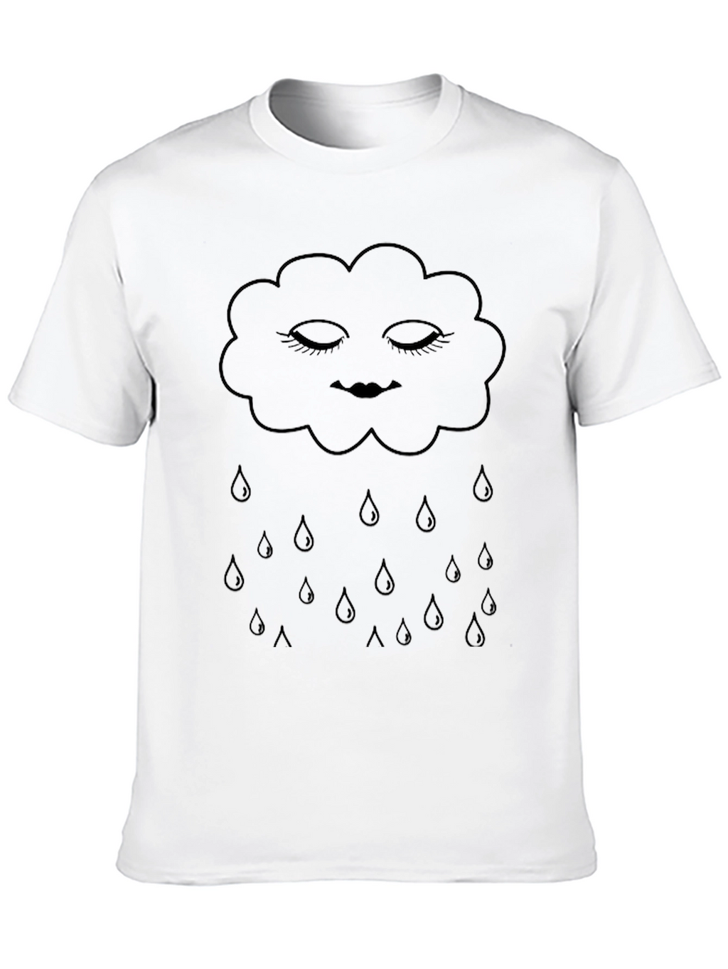 Rain Cloud Graphic Black T-Shirt