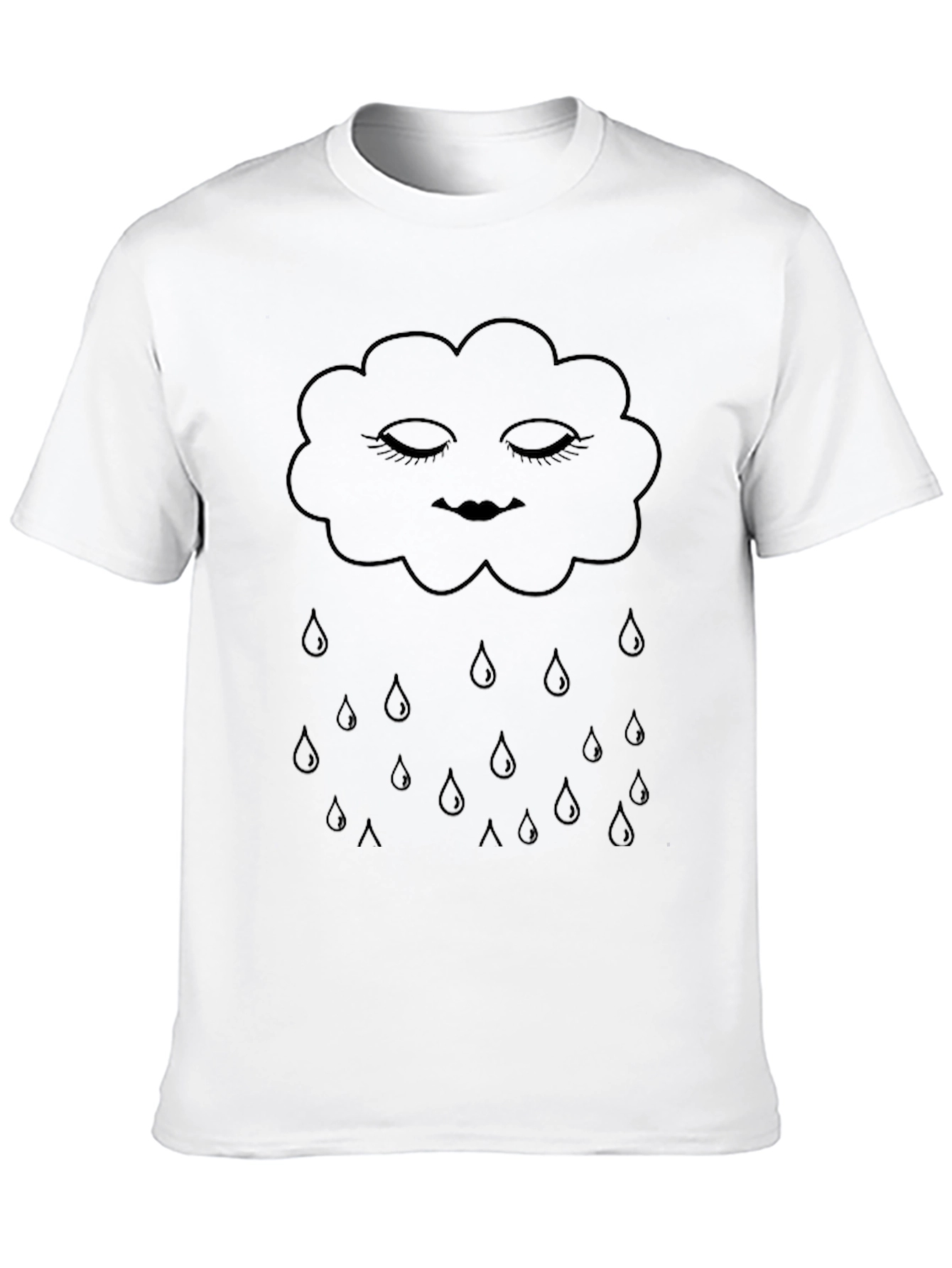 Rain Cloud Graphic Black T-Shirt