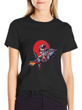 Astronaut Rocket Graphic Tee - Space Adventure T-Shirt