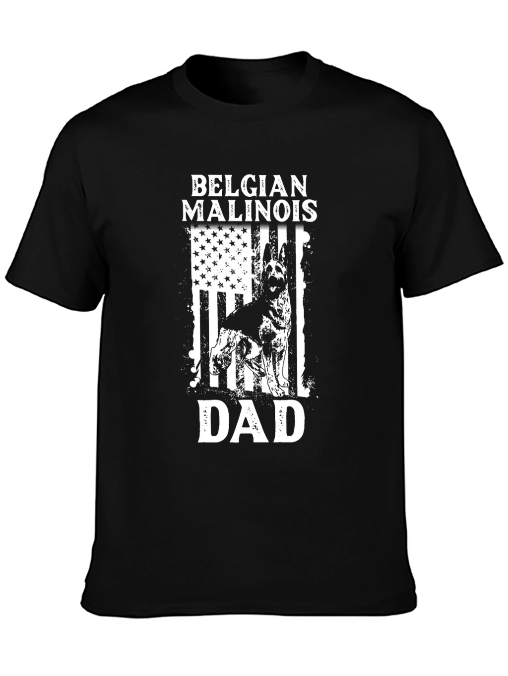 Belgian Malinois Dad T-Shirt - Patriotic Dog Lover Tee
