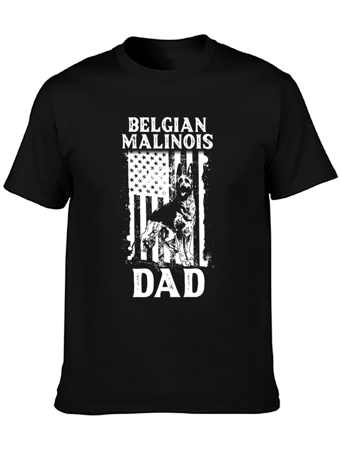 Belgian Malinois Dad T-Shirt - Patriotic Dog Lover Tee