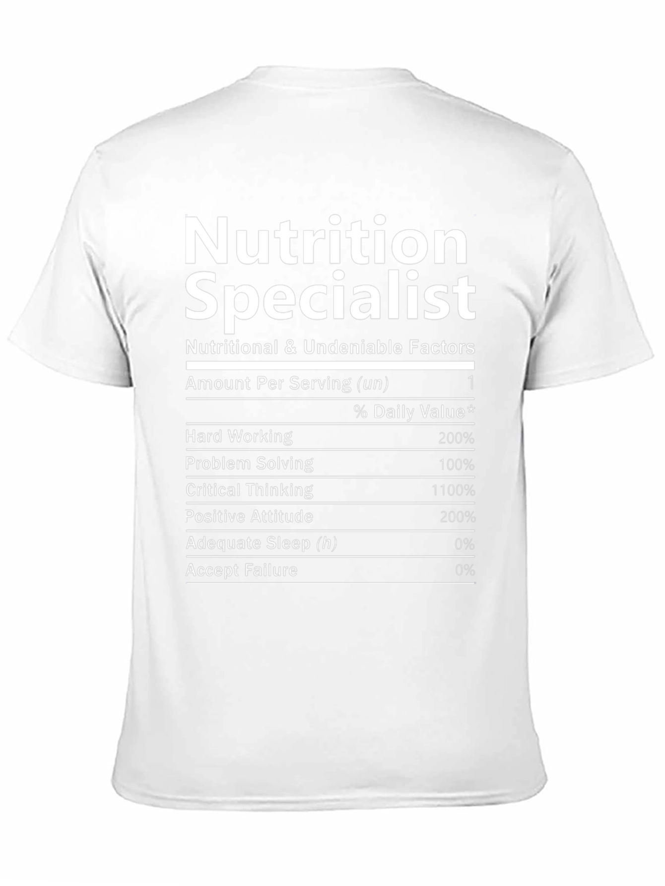 Nutrition Specialist T-Shirt Funny Dietitian Gift