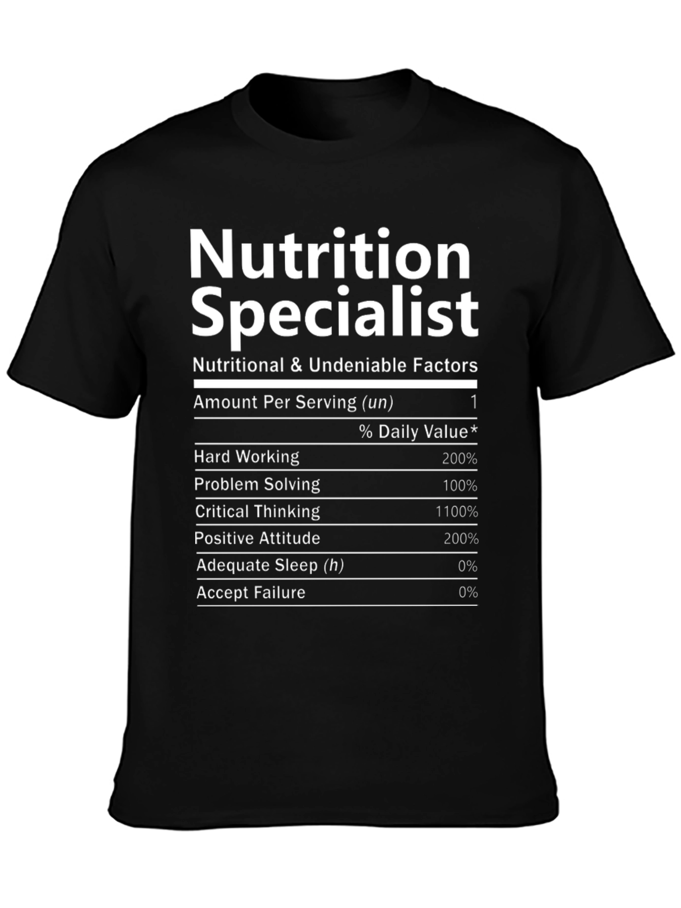Nutrition Specialist T-Shirt Funny Dietitian Gift