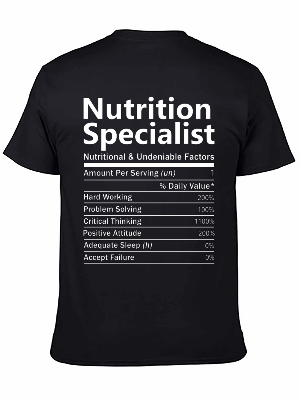 Nutrition Specialist T-Shirt Funny Dietitian Gift