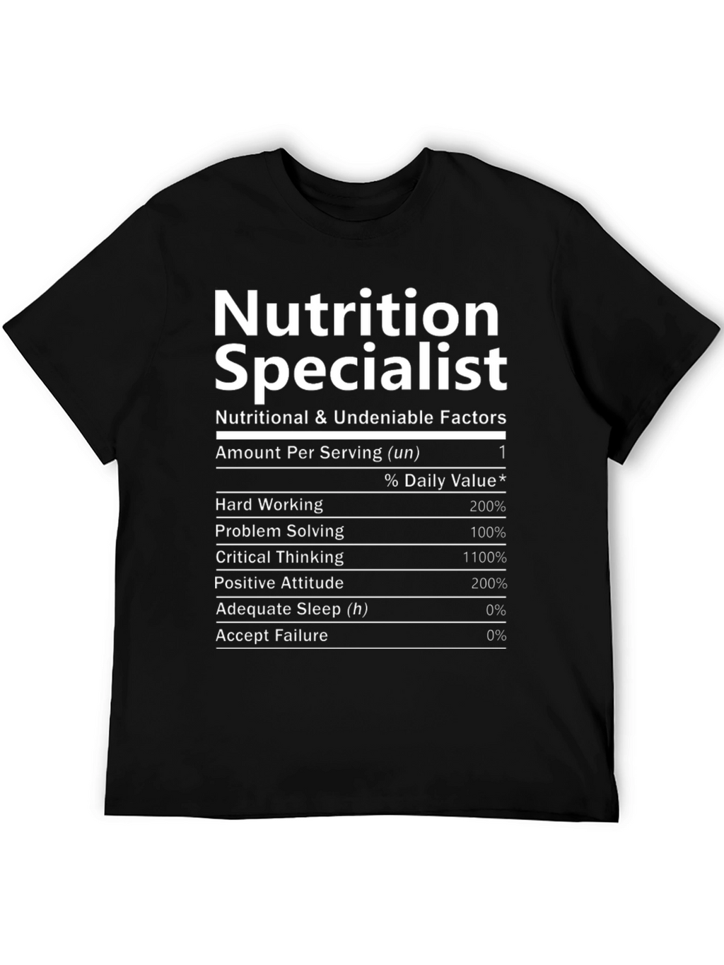 Nutrition Specialist T-Shirt Funny Dietitian Gift
