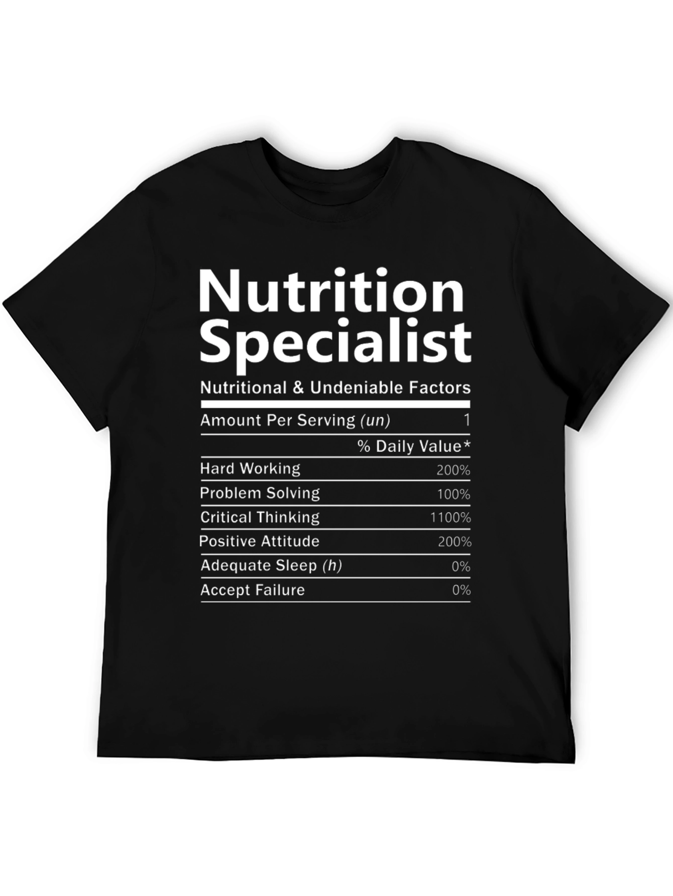 Nutrition Specialist T-Shirt Funny Dietitian Gift