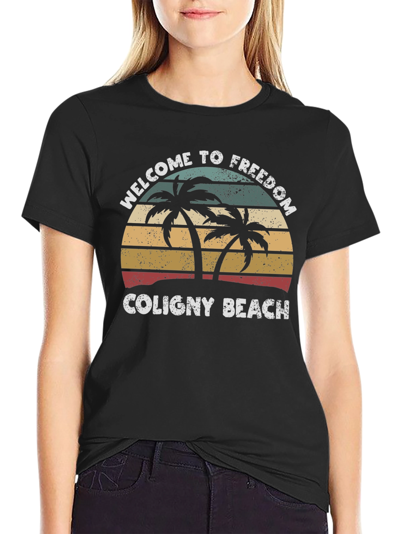 Coligny Beach Freedom Tee - Tropical Palm T-Shirt