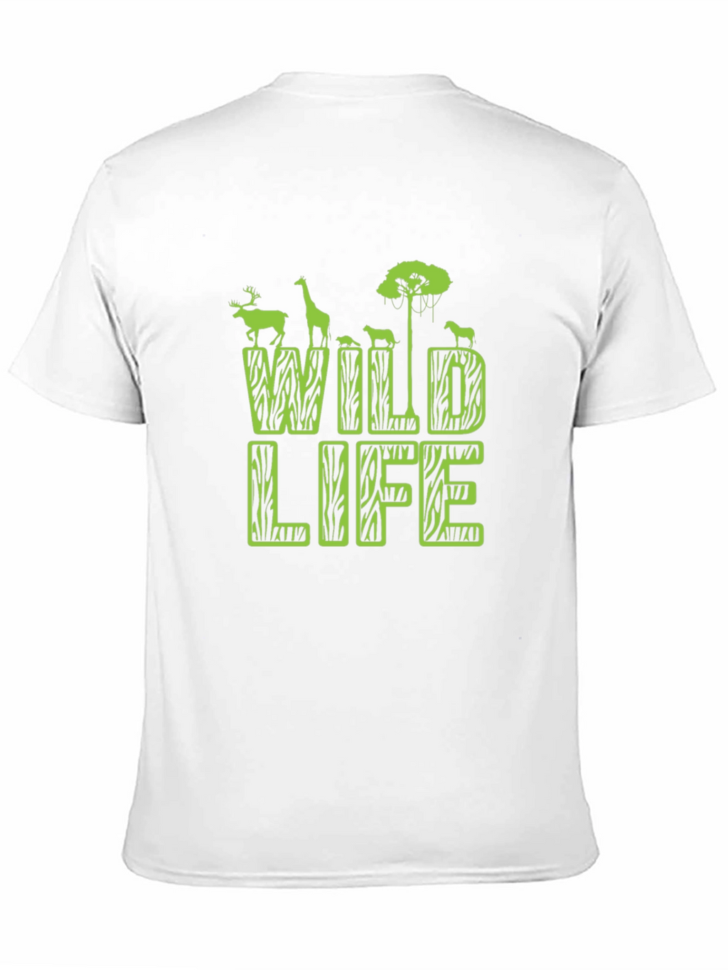 Wildlife Graphic Print Mens Black T-Shirt