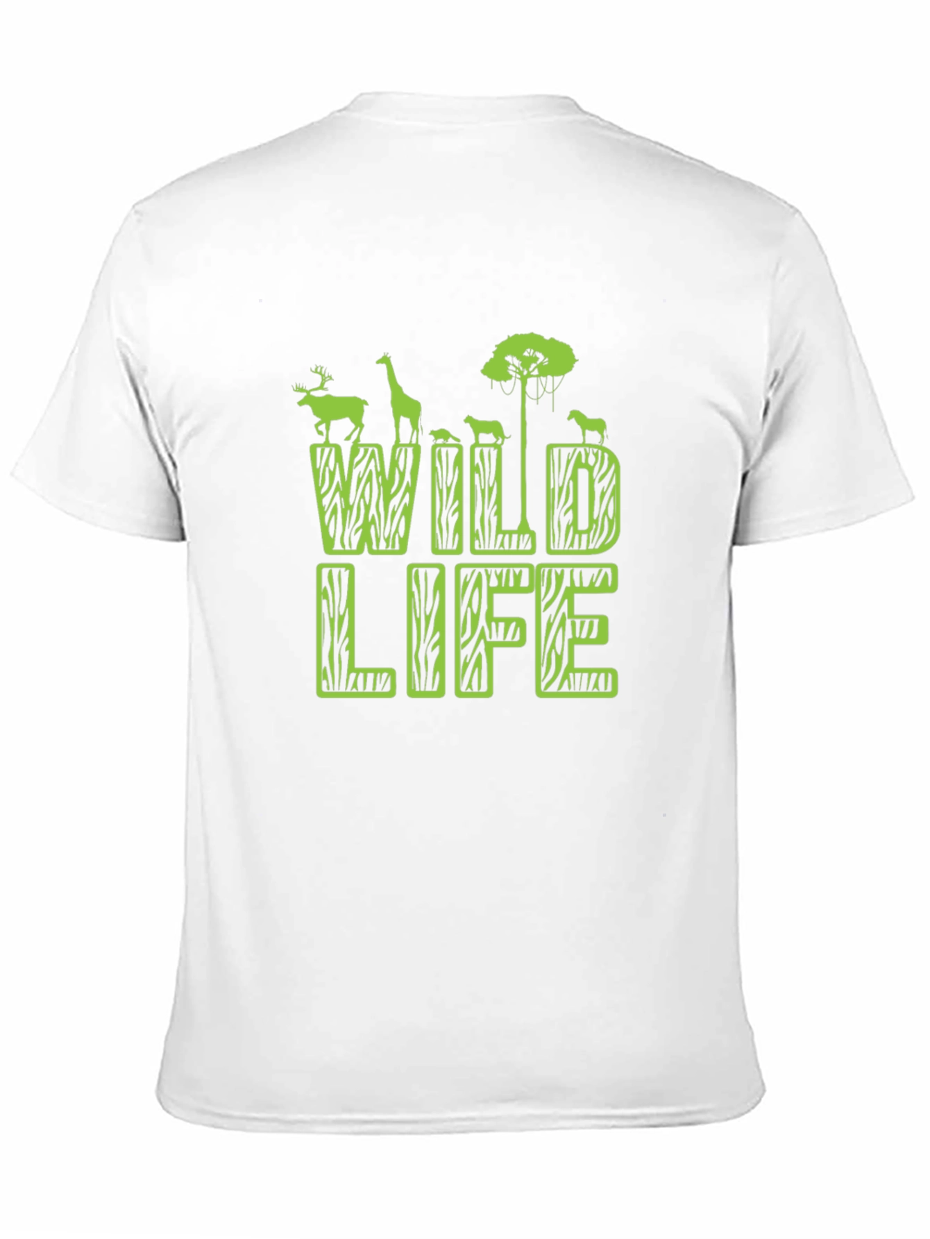 Wildlife Graphic Print Mens Black T-Shirt