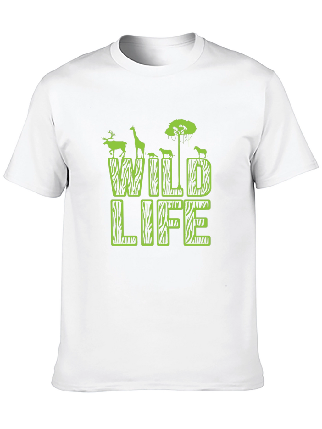 Wildlife Graphic Print Mens Black T-Shirt