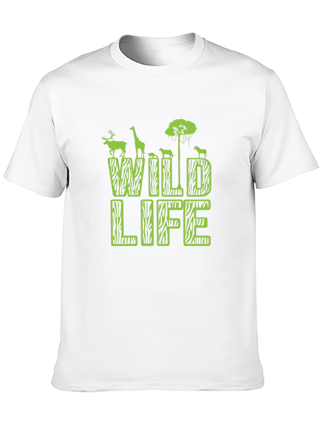 Wildlife Graphic Print Mens Black T-Shirt