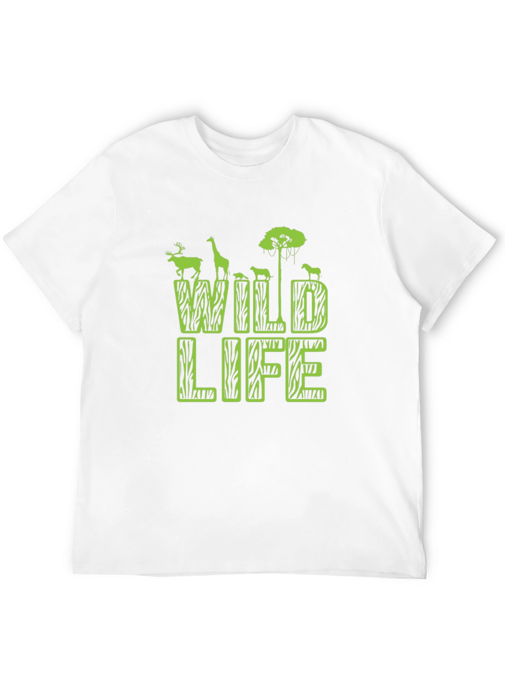 Wildlife Graphic Print Mens Black T-Shirt