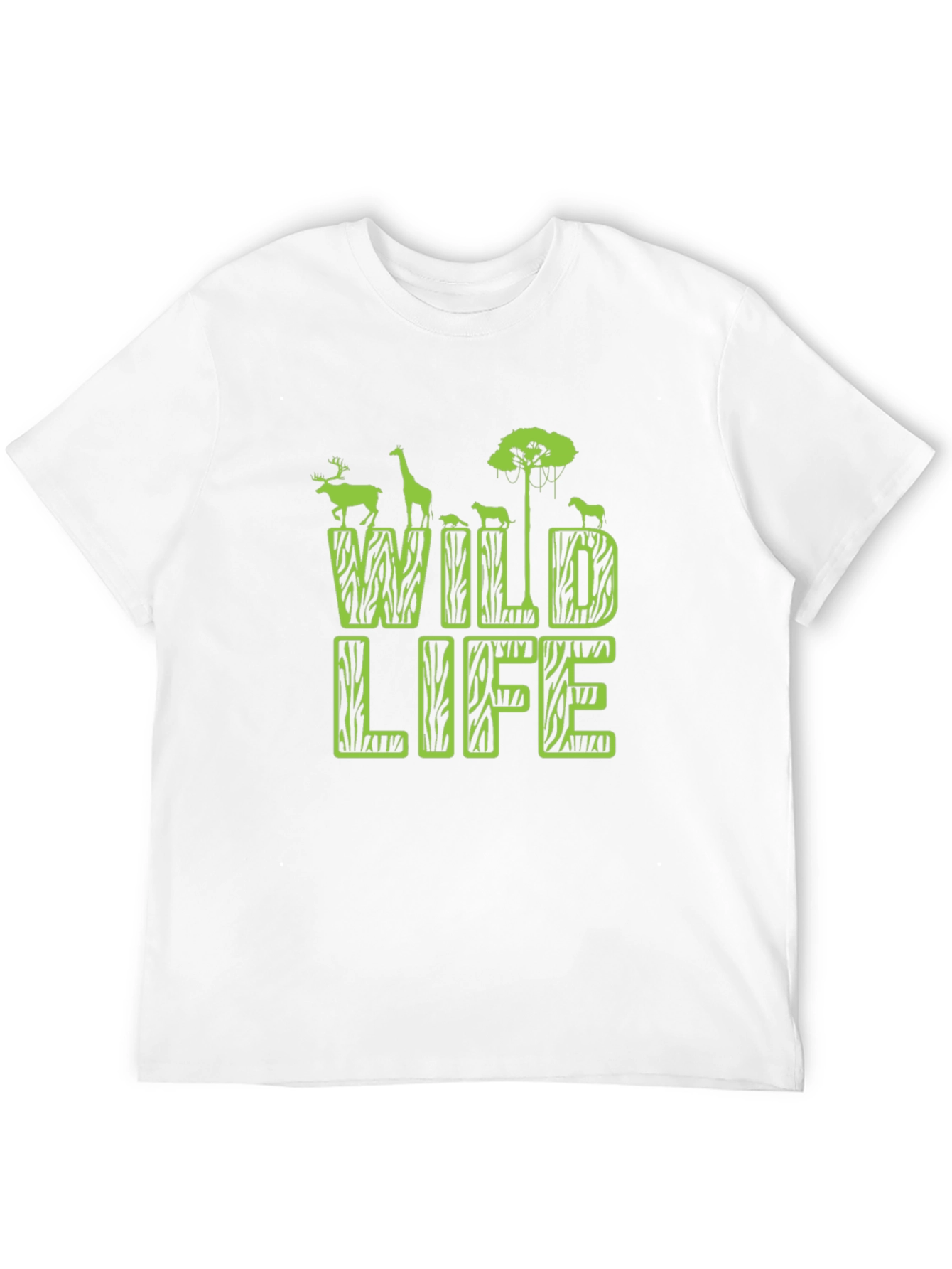 Wildlife Graphic Print Mens Black T-Shirt
