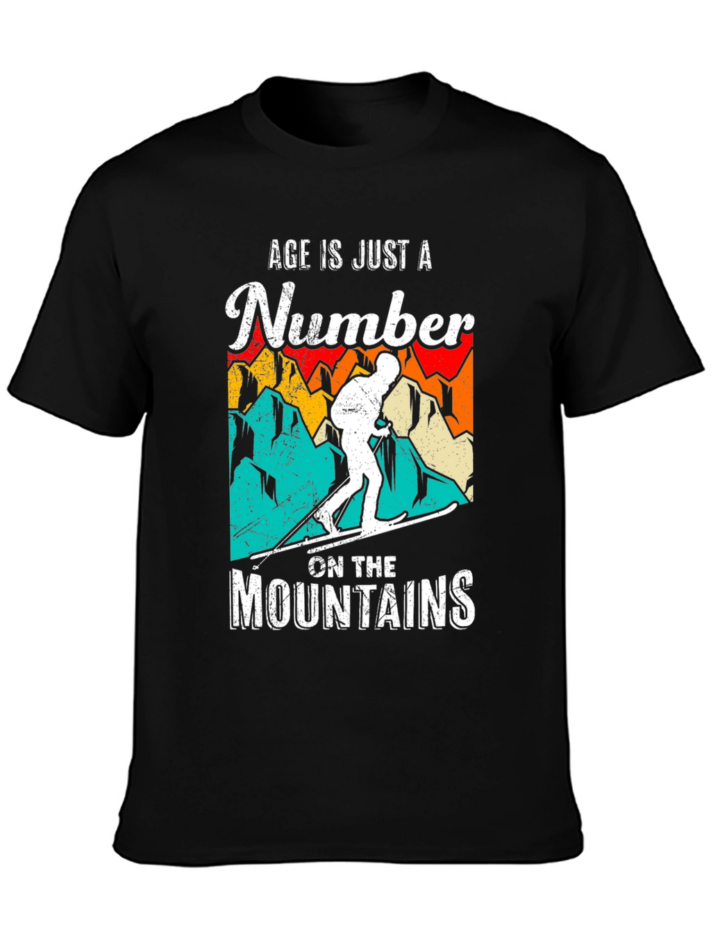 Age is Just a Number Skiing T-Shirt