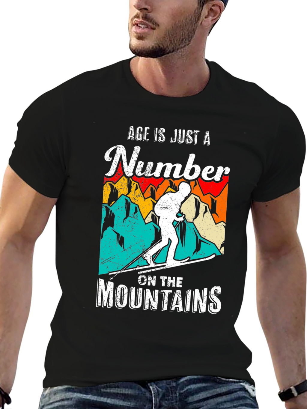 Age is Just a Number Skiing T-Shirt