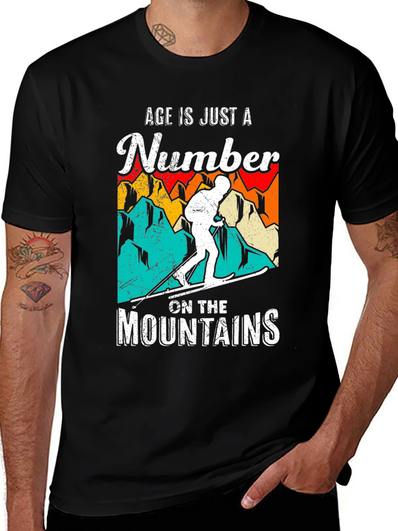 Age is Just a Number Skiing T-Shirt
