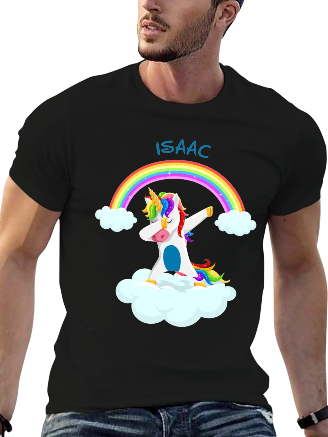 Rainbow Unicorn Dabbing Personalized T-Shirt