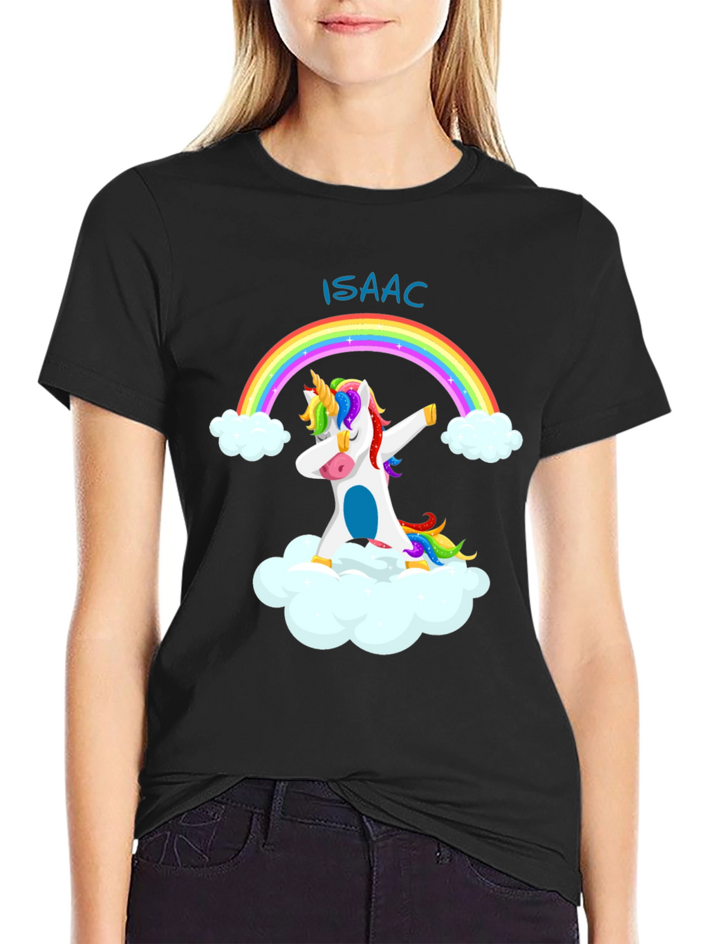 Rainbow Unicorn Dabbing Personalized T-Shirt