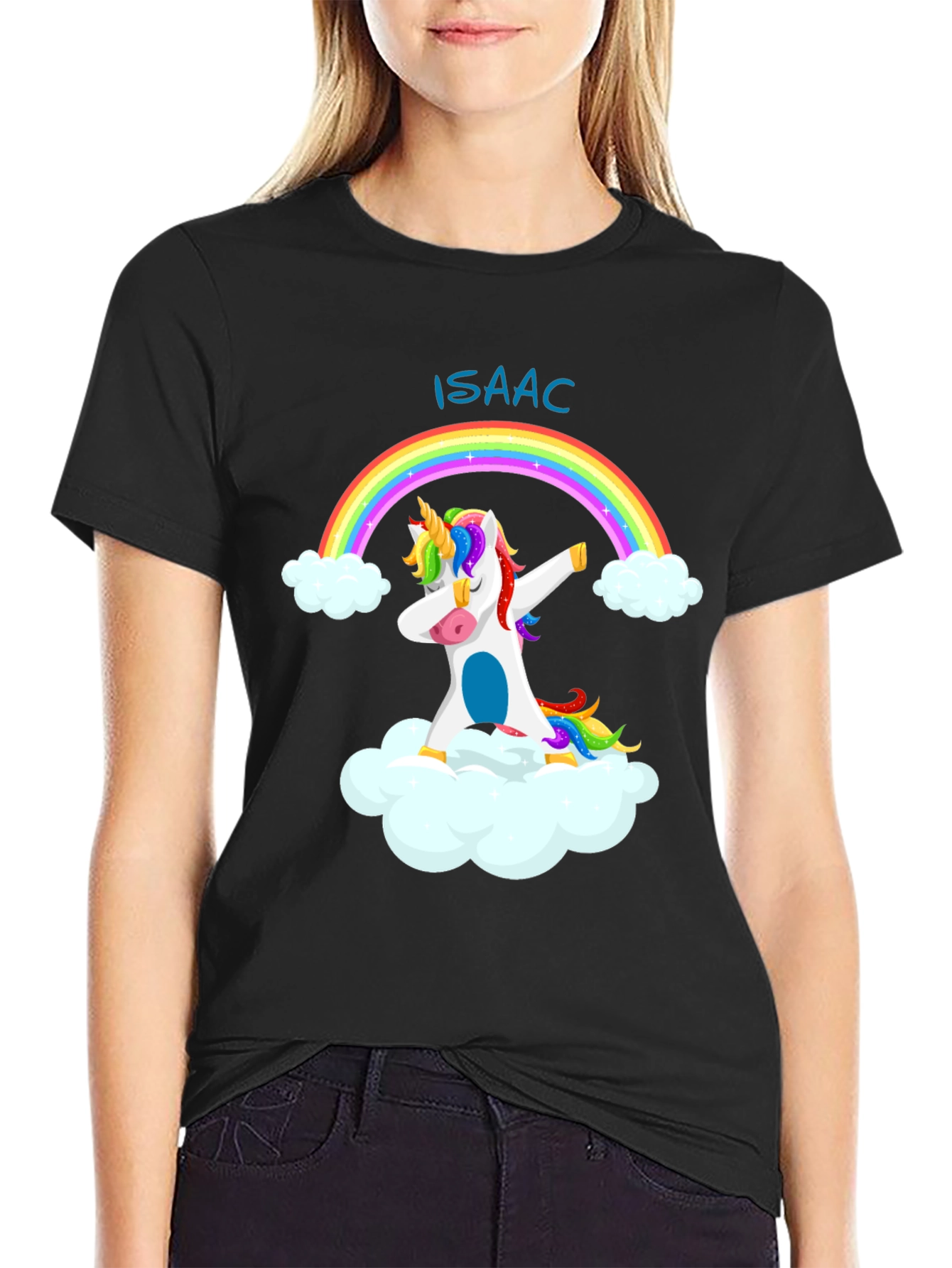 Rainbow Unicorn Dabbing Personalized T-Shirt