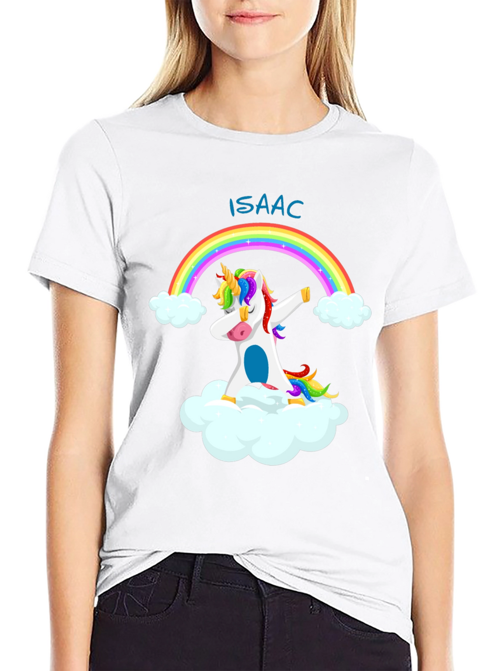 Rainbow Unicorn Dabbing Personalized T-Shirt