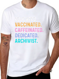 Educated Vaccinated Caffeinated Archivist T-Shirt